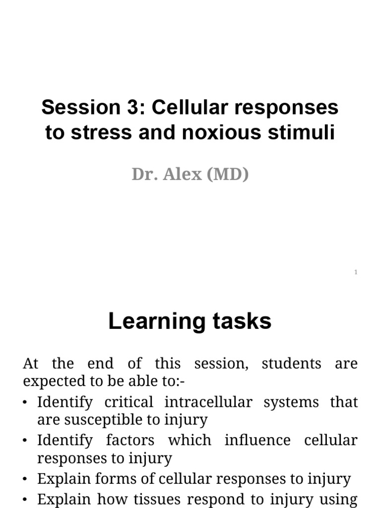Session 3 Cellular Responses To Stress and Noxious Stimuli | PDF ...