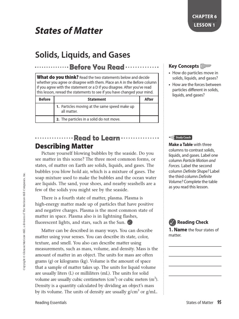 States of Matter | PDF | Gases | Liquids