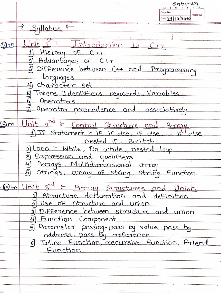 C++ NOTES | PDF