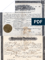 Truman C Leach and Elsie E Reeves Marriage Certificate