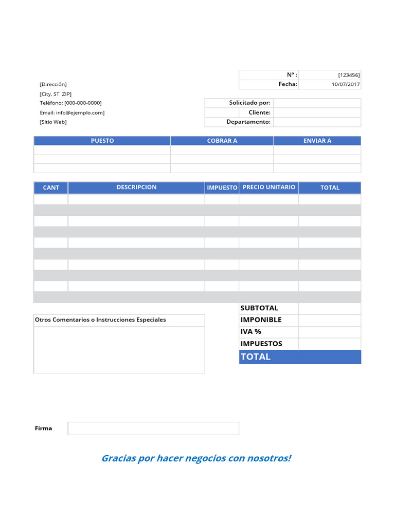 Orden de Compra y Detalles de Facturación | PDF