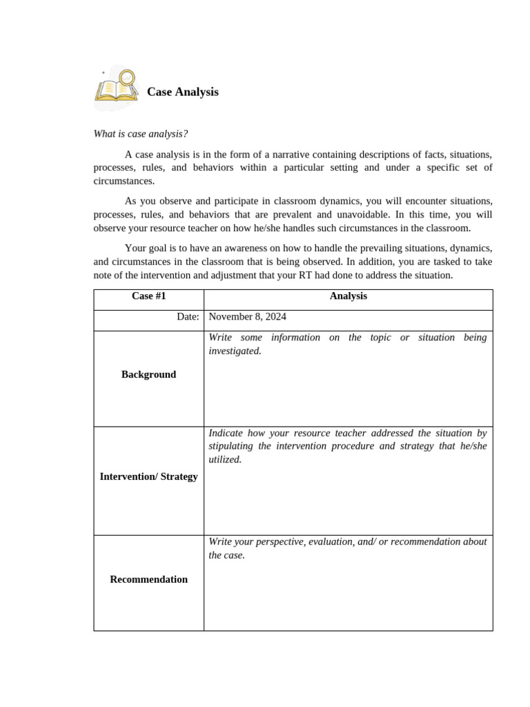 Case Analysis | PDF