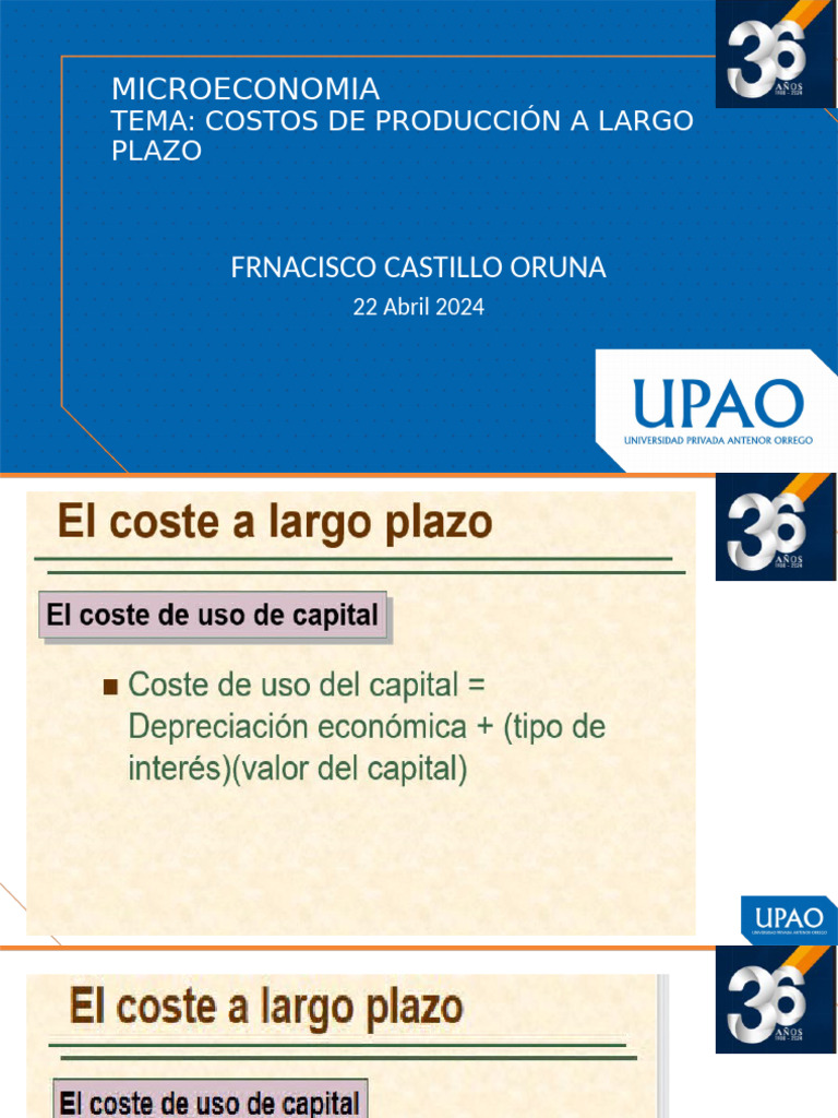 Costos A Largo Plazo | PDF