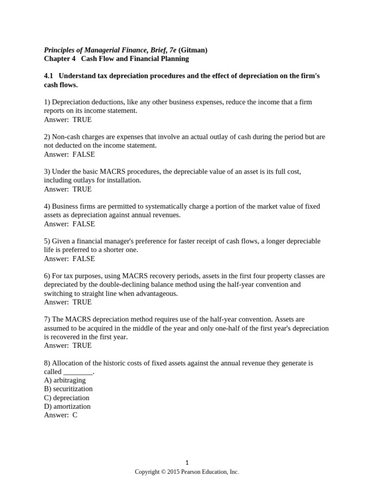 FIN Chapter 4 | PDF | Depreciation | Equity (Finance)