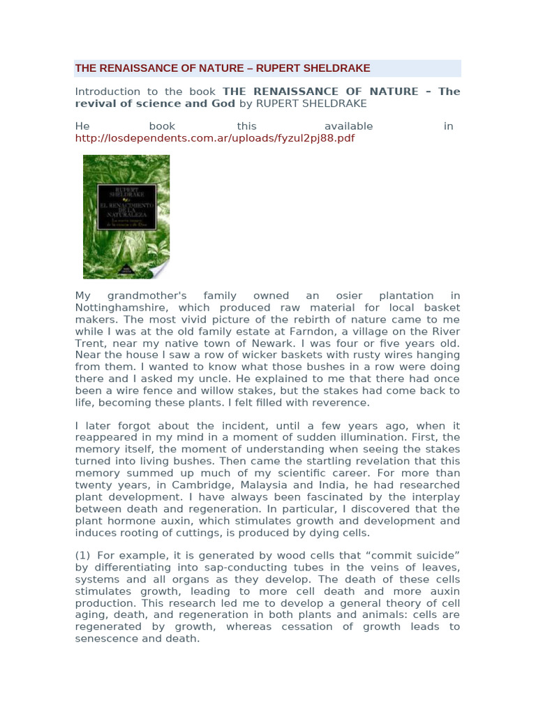 The Renaissance of Nature | PDF | Auxin | Rationalism
