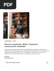 Novita Icelandic Wool- Kaamos Colourwork Sweater