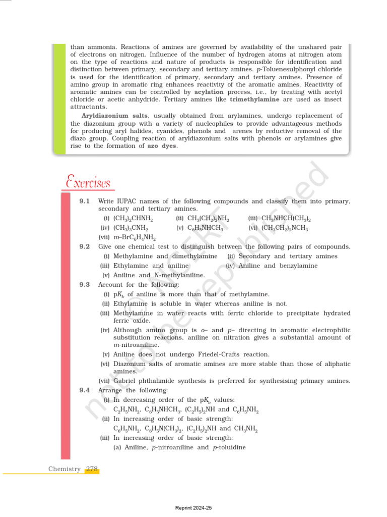 Understanding Amines: Types and Reactions | PDF | Amine | Hydrogen ...