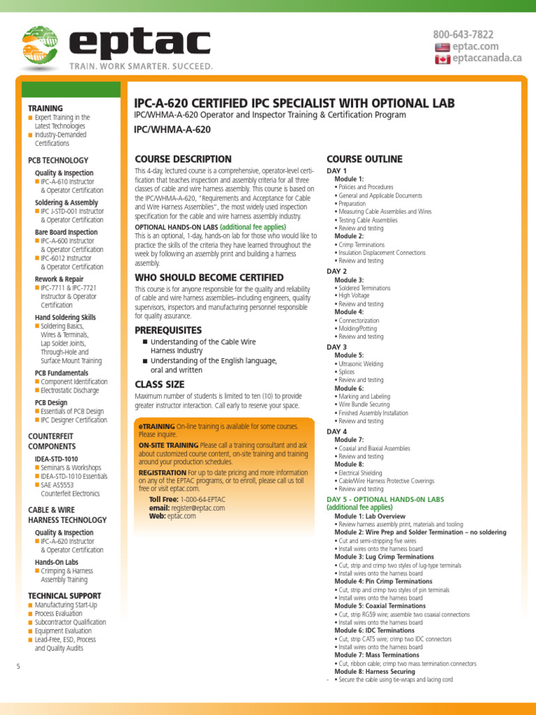 IPC-A-620 Certification Training Course | PDF | Electrical Connector ...