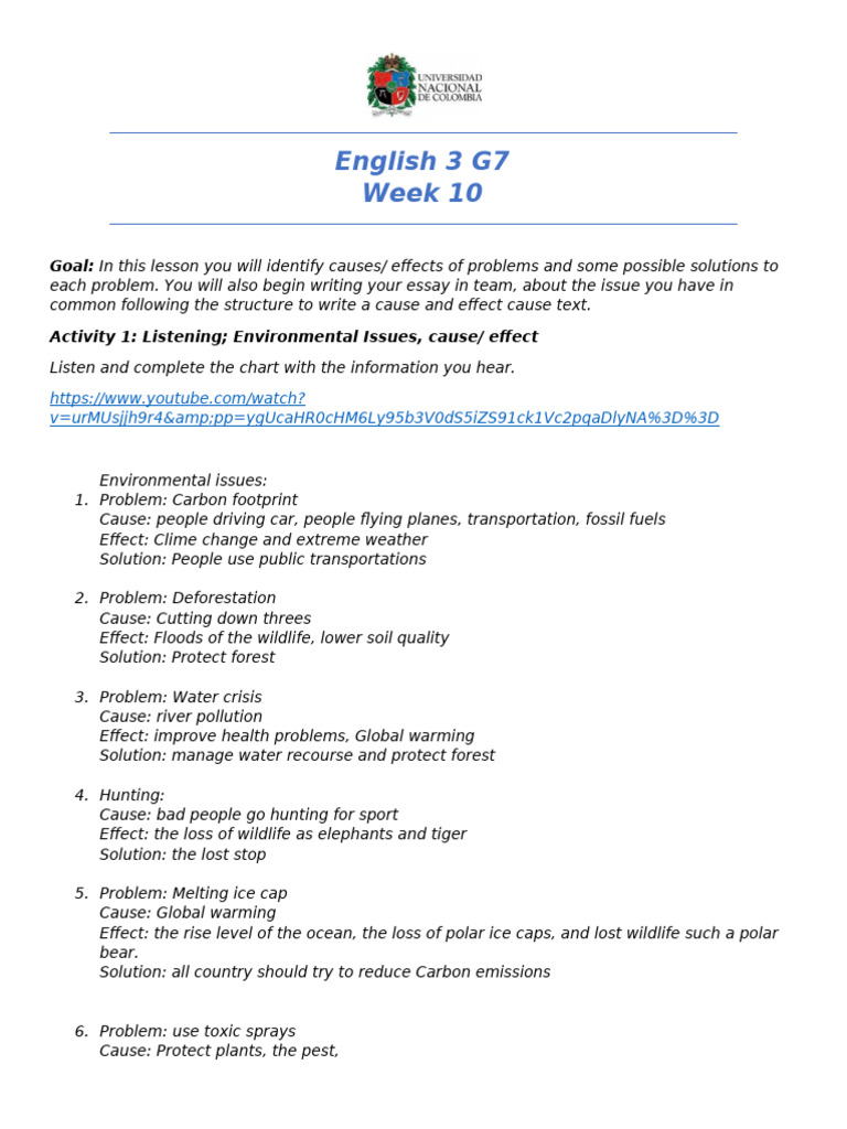 Environmental Issues: Causes and Solutions | PDF | Climate Change ...