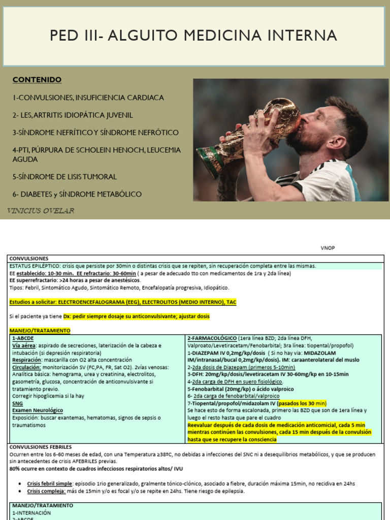 Ped III - Alguito de Medicina Interna | PDF | Diabetes | Enfermedades y ...