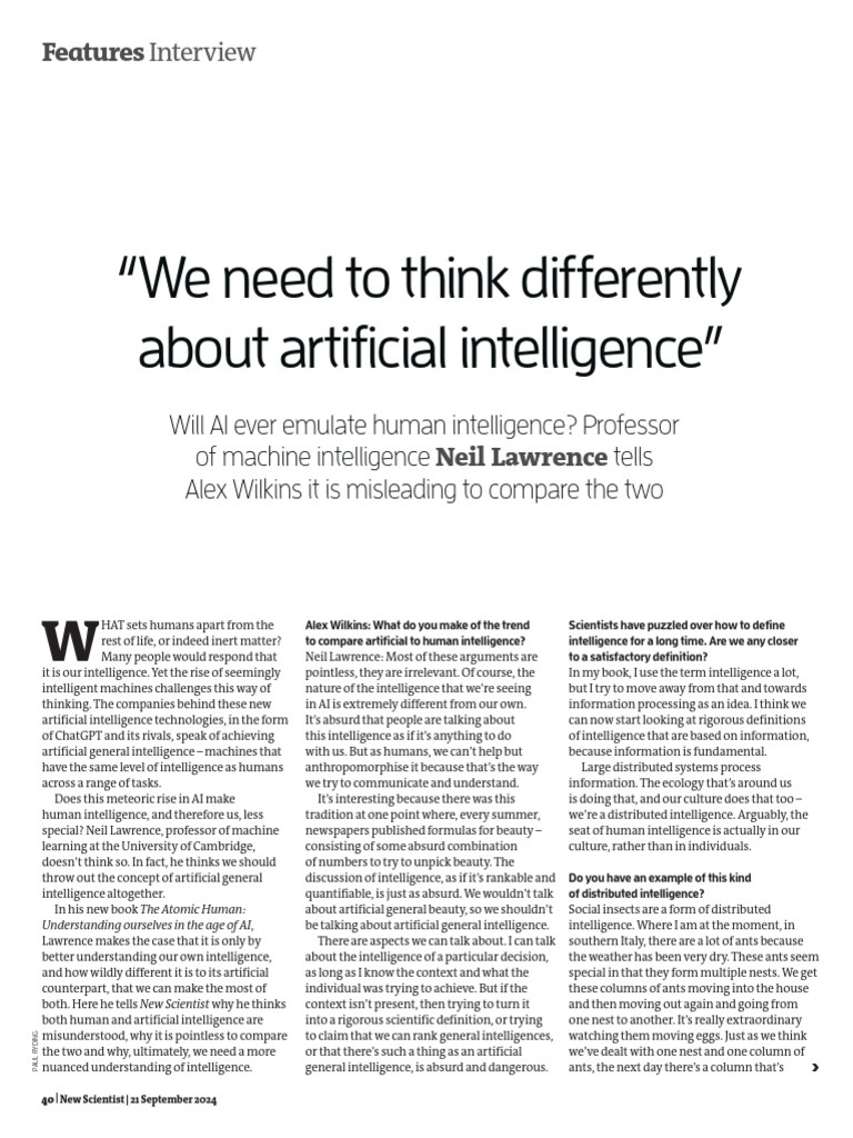 Rethinking Human vs. AI Intelligence | PDF | Artificial Intelligence ...