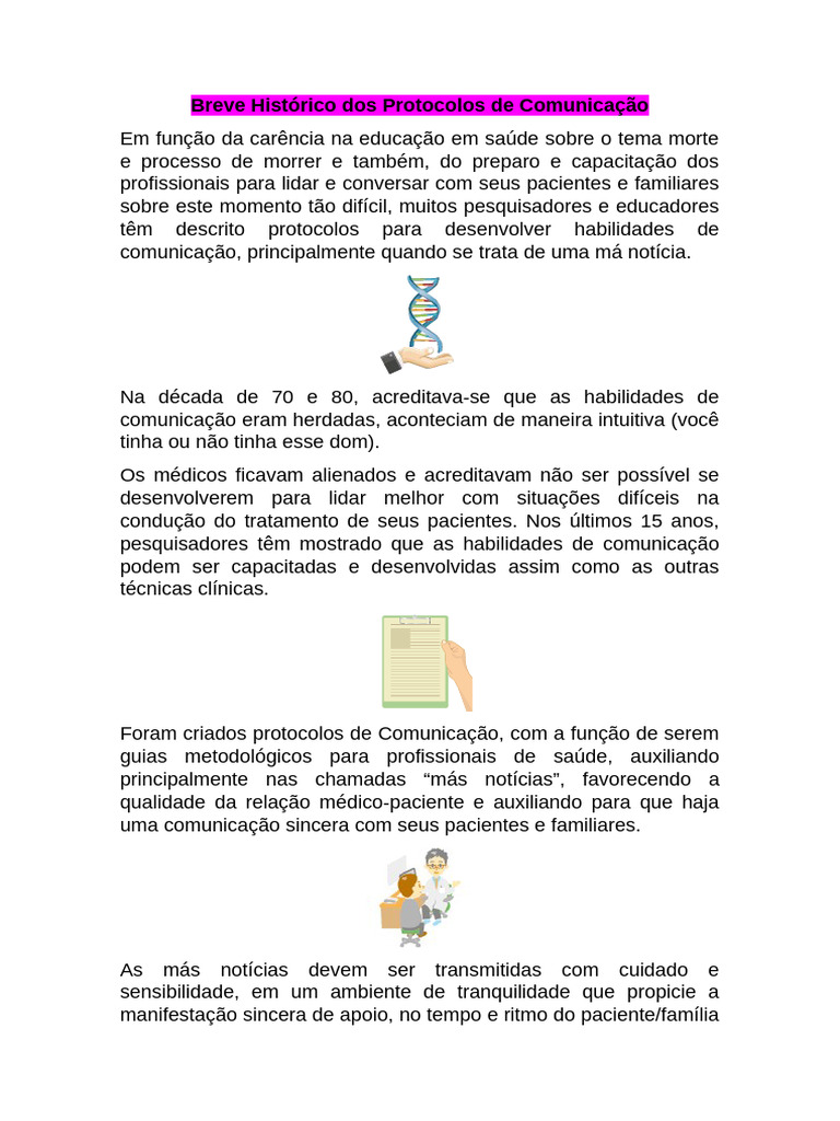 Protocolos de Comunicação de Más Notícias | PDF | Comunicação | Morte