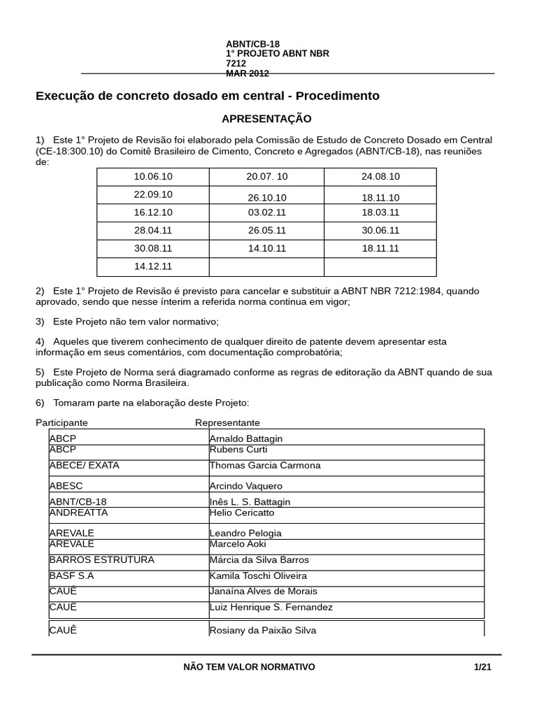 Procedimento para Concreto Dosado em Central | PDF | Concreto | Cimento