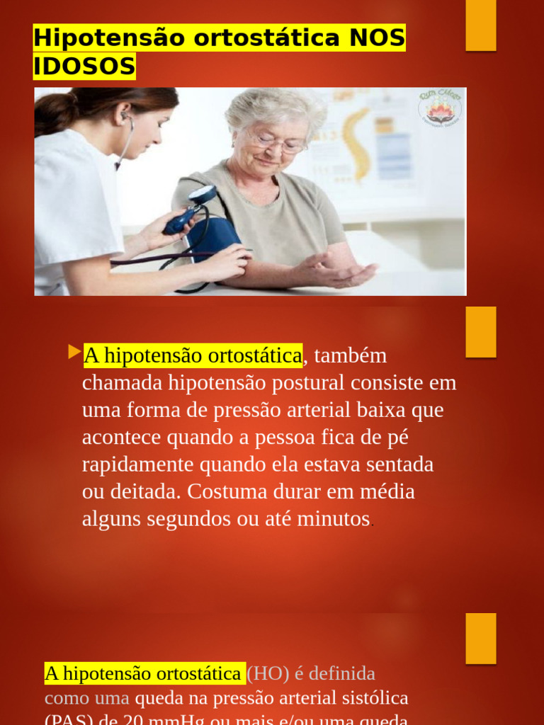 Hipotensão Ortostática em Idosos: Causas e Sintomas | PDF | Vertigem ...