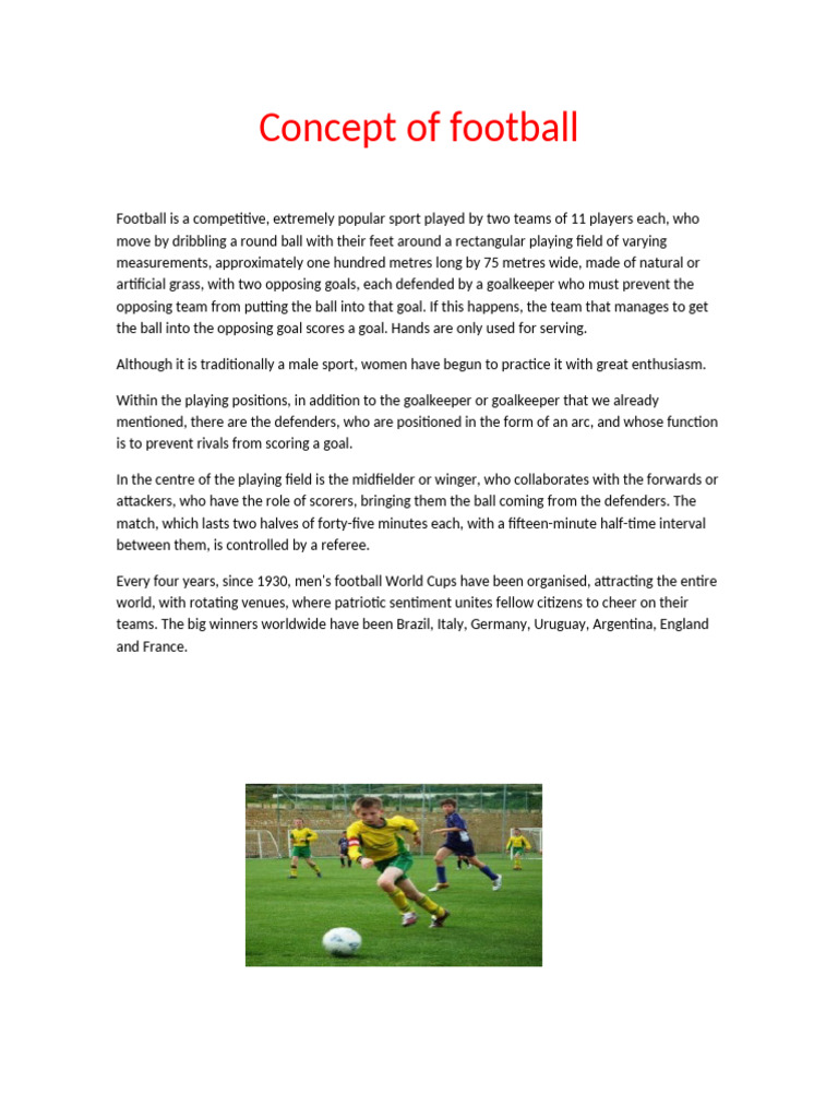 Concept of football | PDF | Association Football | Length