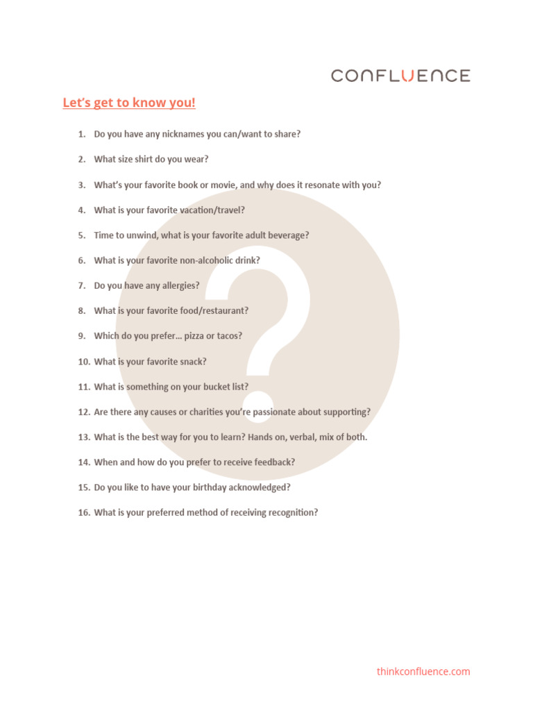 About Me Questionaire Fillable | PDF