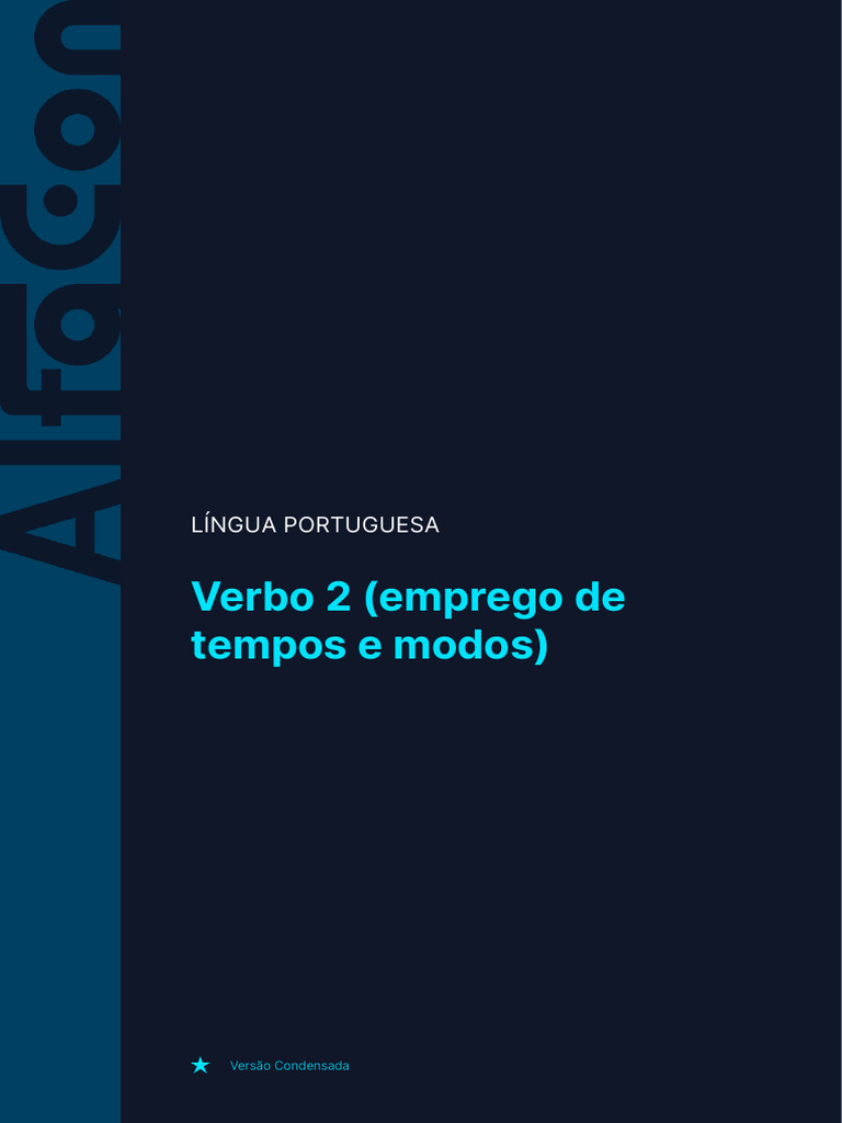 Modos e Tempos Verbais em Português | PDF | Conjugação gramática ...