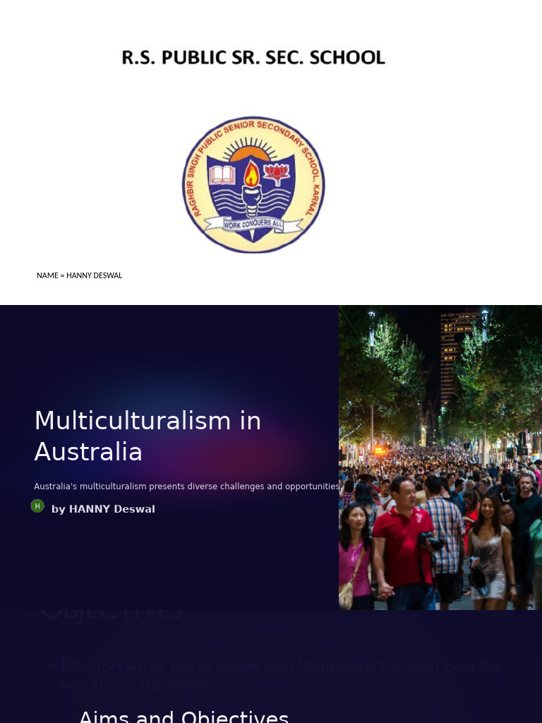 Australia's Multiculturalism: Challenges & Opportunities | PDF ...