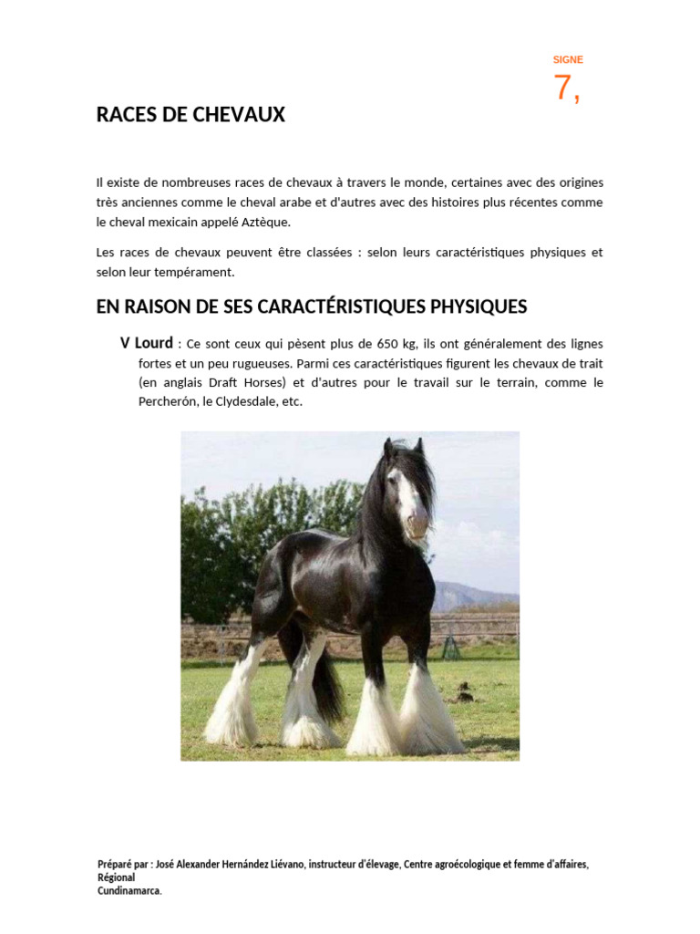 Guide des races de chevaux et caractéristiques | PDF | Chevaux | Poney