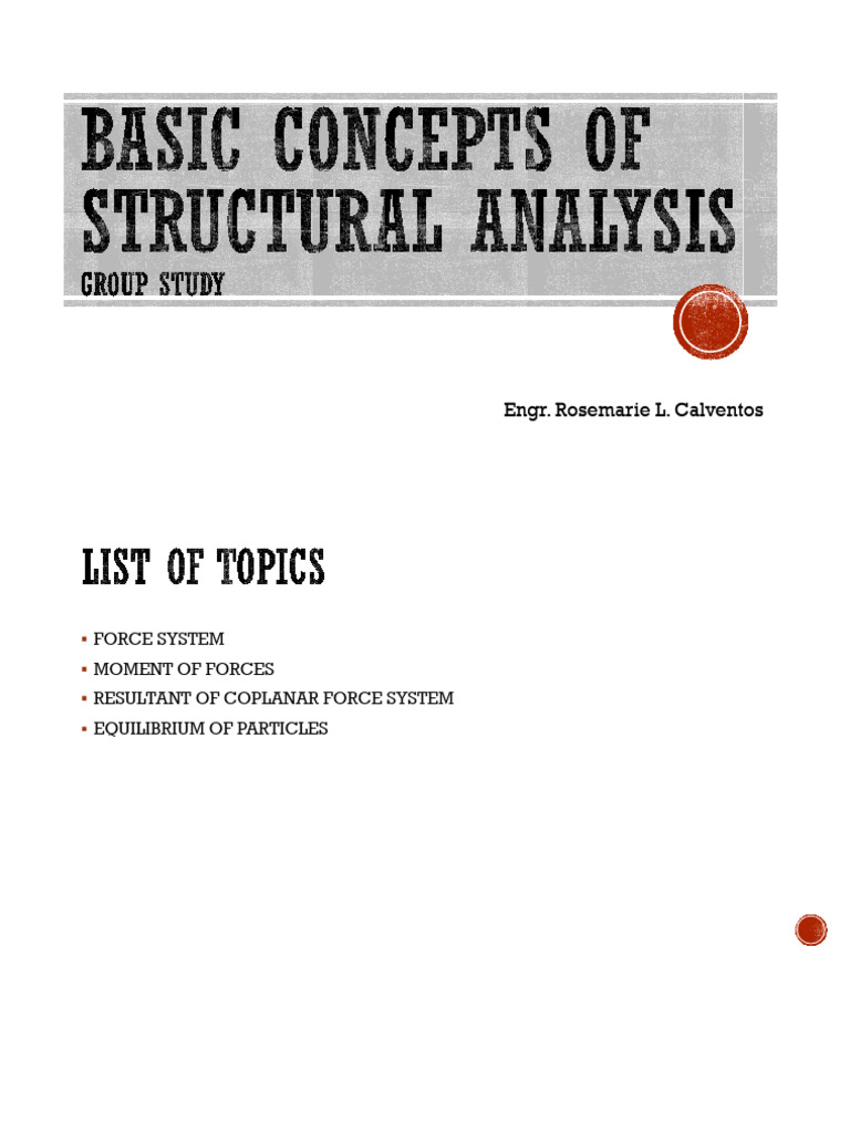 Basic Concepts of Structural Analysis | PDF | Force | Classical Mechanics