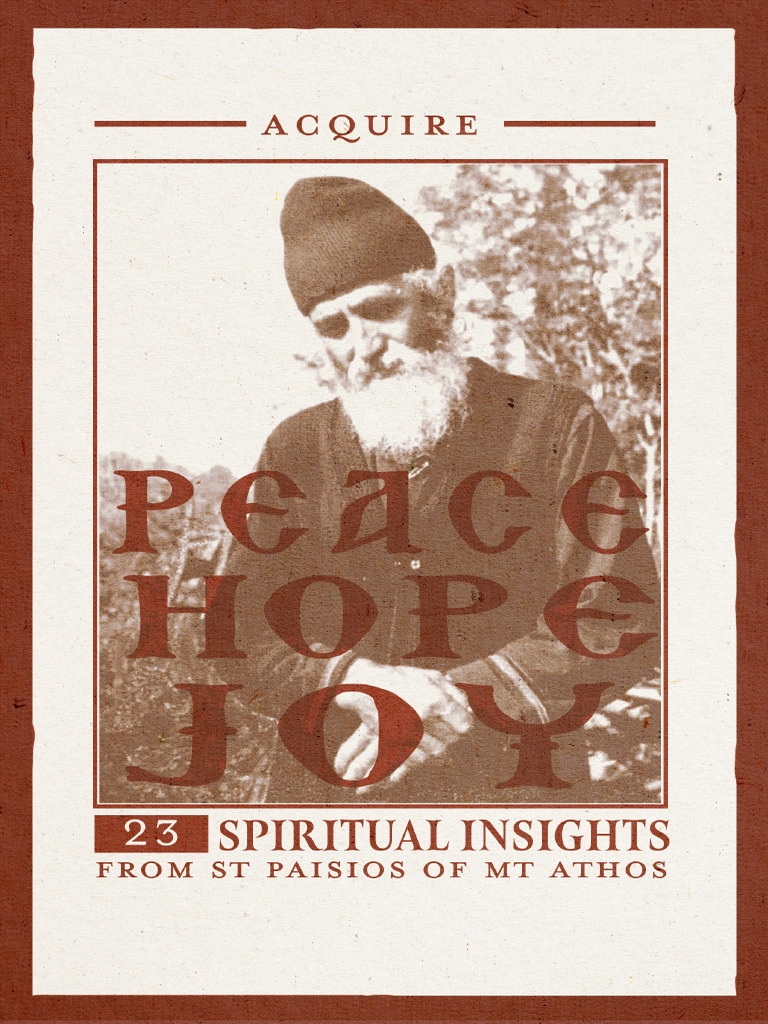 Acquire Peace Hope Joy Saint Paisios | PDF | Soul | Religious Belief ...