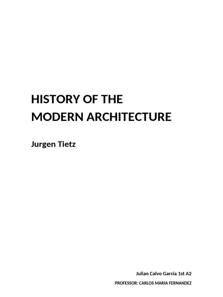 Evolution of Modern Architecture | PDF | Art Nouveau
