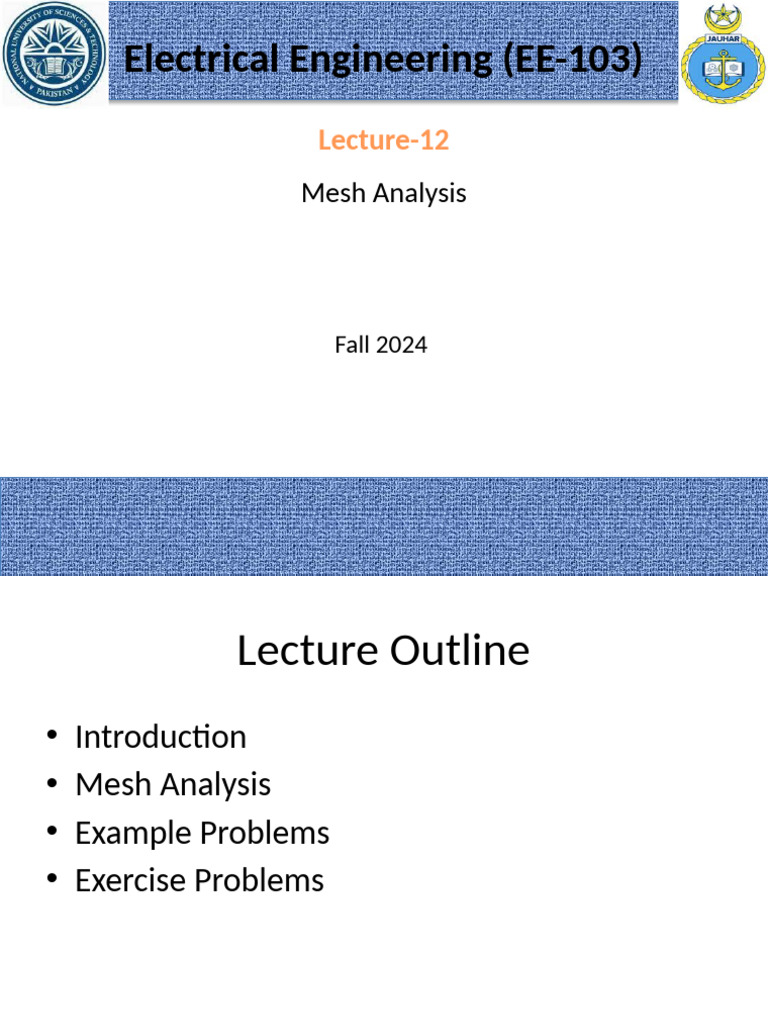 Mesh Analysis in Electrical Engineering | PDF | Electrical Network ...