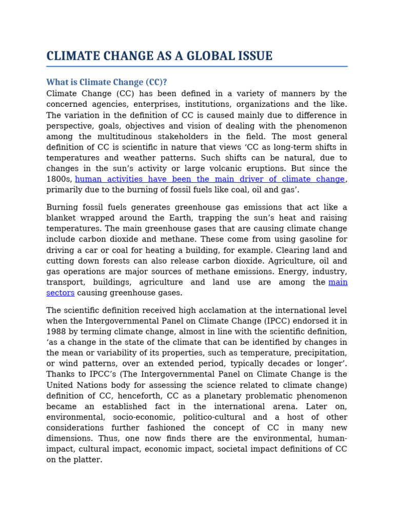 Understanding Climate Change Impacts | PDF | Greenhouse Gas | Climate ...