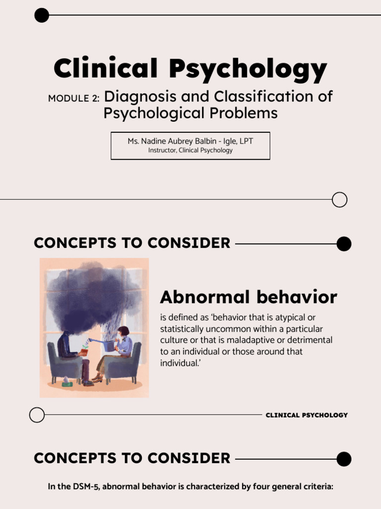 Module 2.1_ Diagnosis and Classification of Psychological Problems.pptx ...