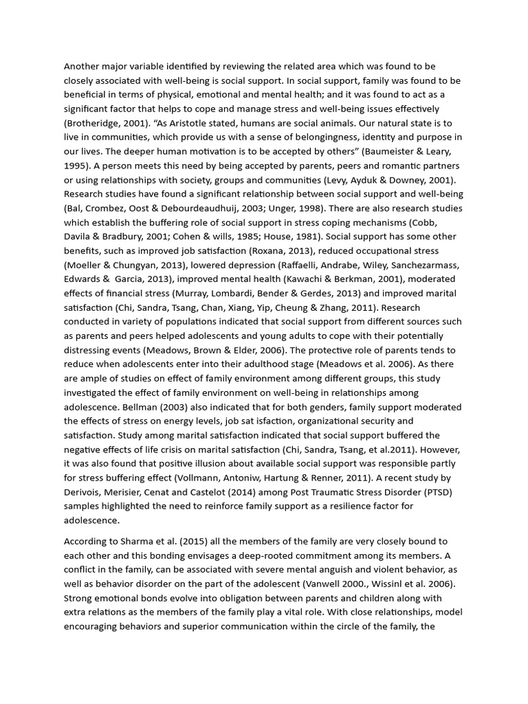Impact of Family Environment on Adolescent Well-Being | PDF ...