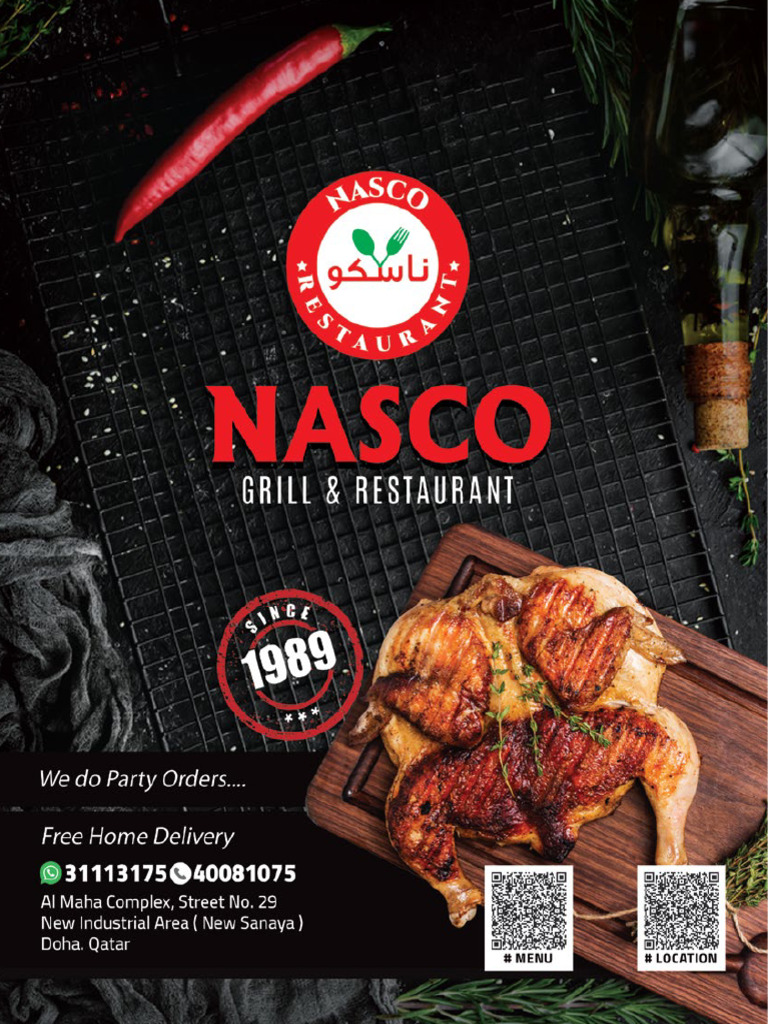 Nasco Menu | PDF