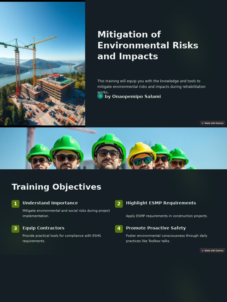 Mitigation of Environmental Risks and Impacts | PDF | Risk ...