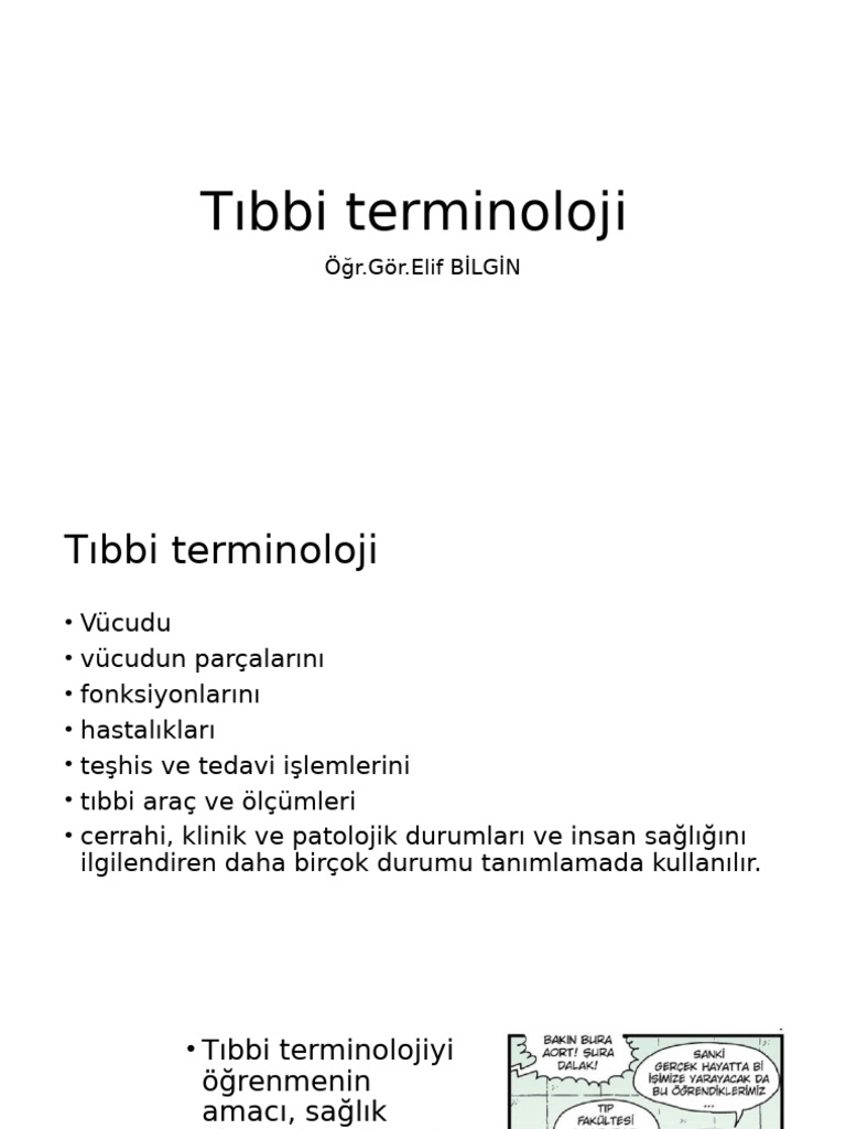 Tıbbi Terminoloji 2.HAFTA | PDF