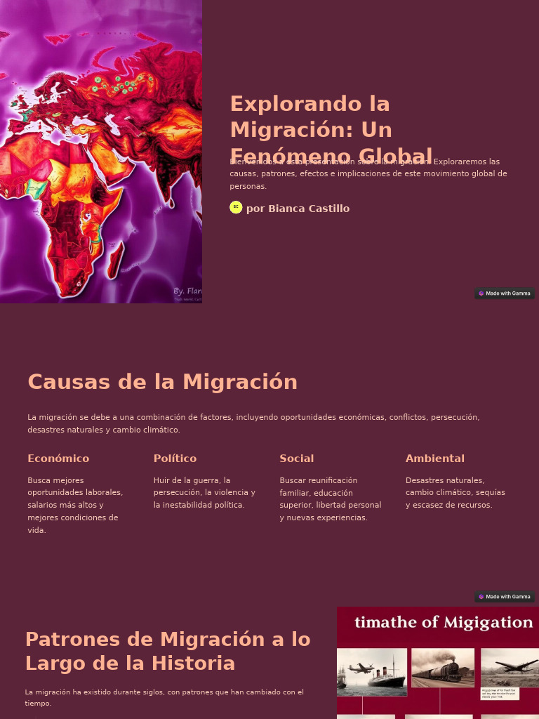 Causas y Efectos de la Migración Global | PDF | Migración humana ...