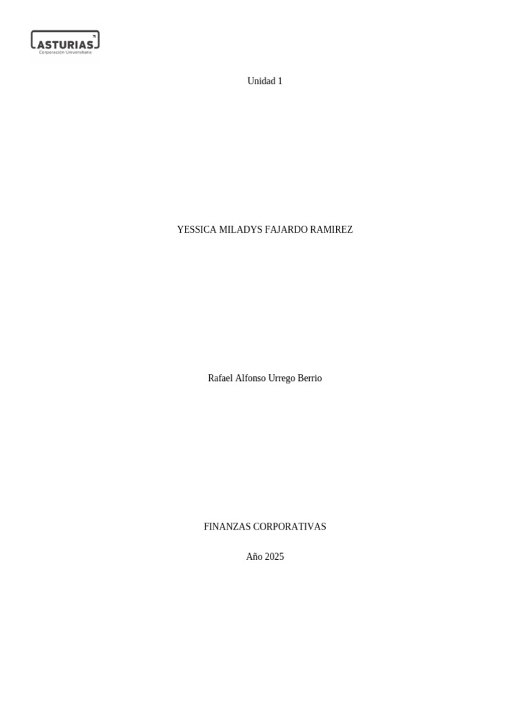 Finanzas Corporativas 1 Unidad | PDF | Economias | Business