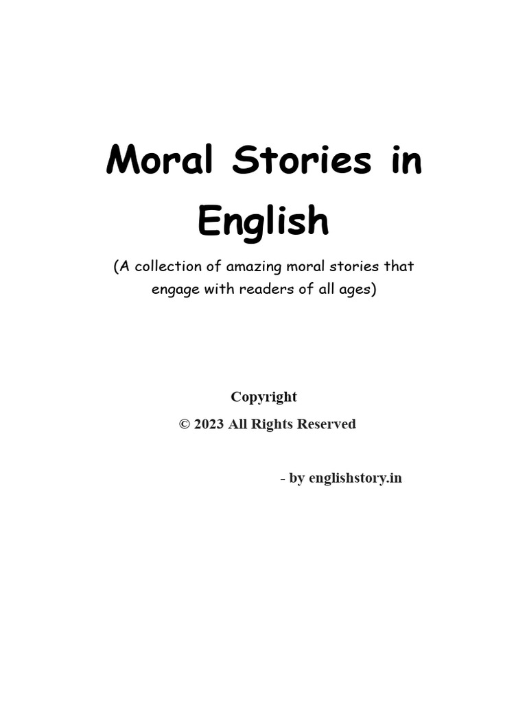 Moral Stories in English PDF 1 | PDF | Snow White | Folklore