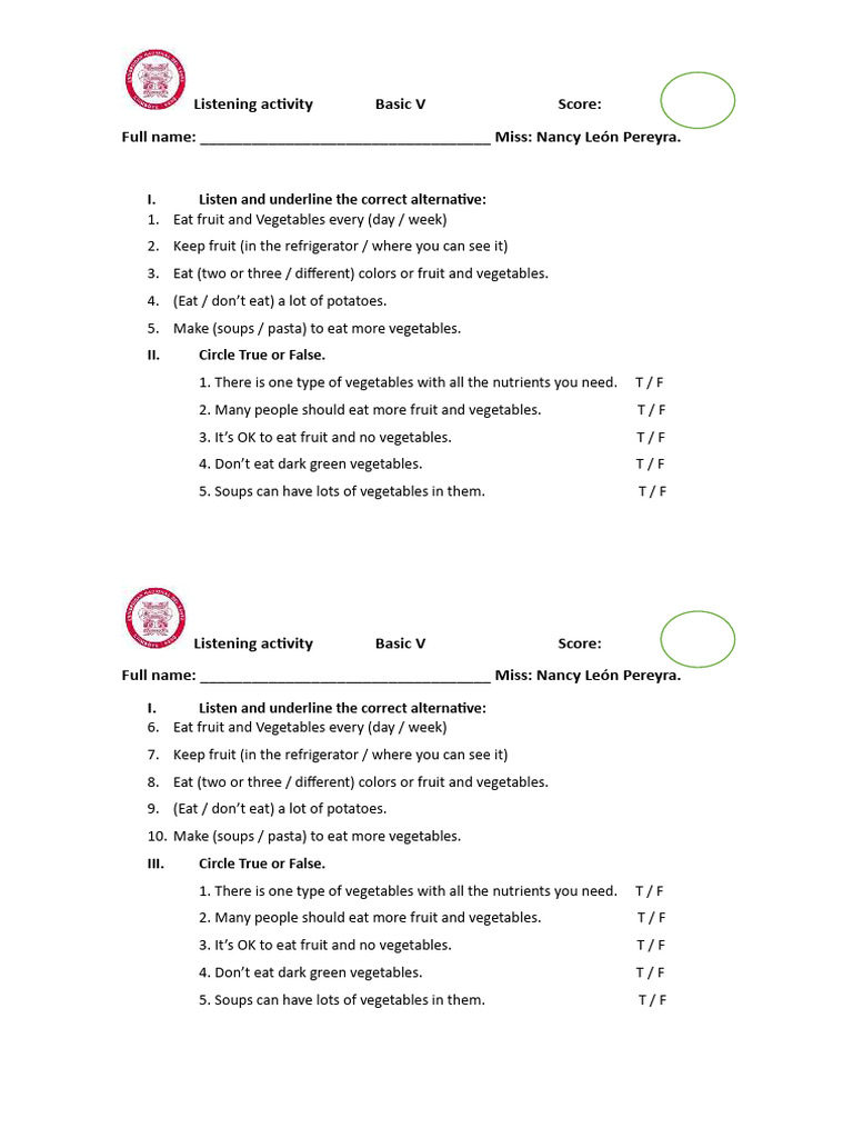 Listening 5 | PDF