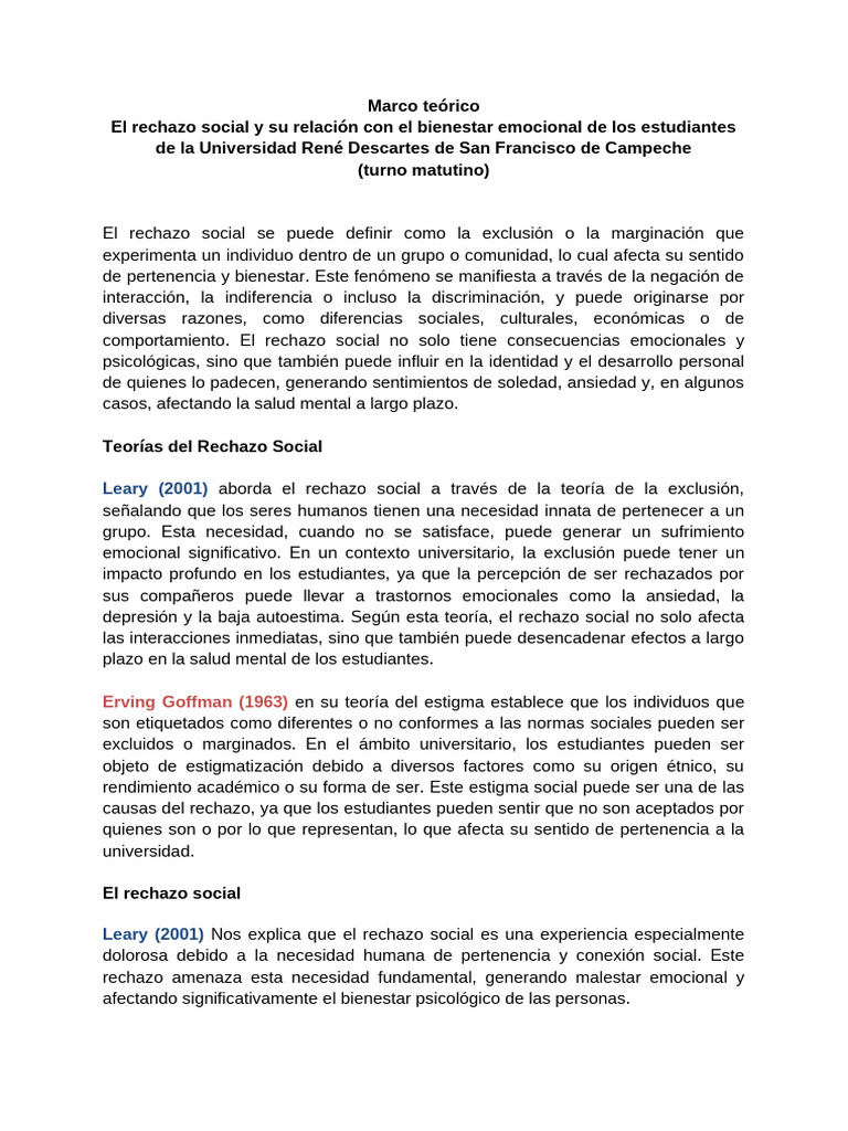 Diana Marco Teorico Echazo Social | PDF | Estigma social | Las emociones