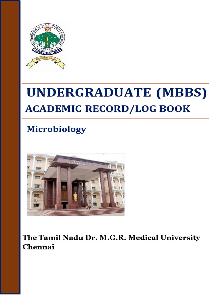 Microbiology Log Book for MBBS Students | PDF | Hand Washing | Infection