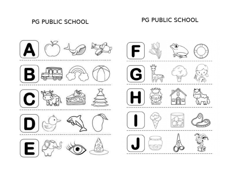 Nursery English Worksheet Pdf
