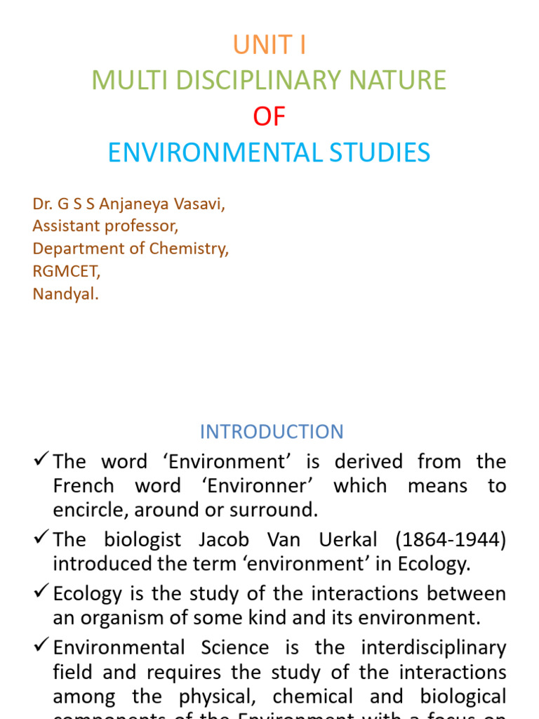 unit-1 | PDF | Earth | Natural Environment
