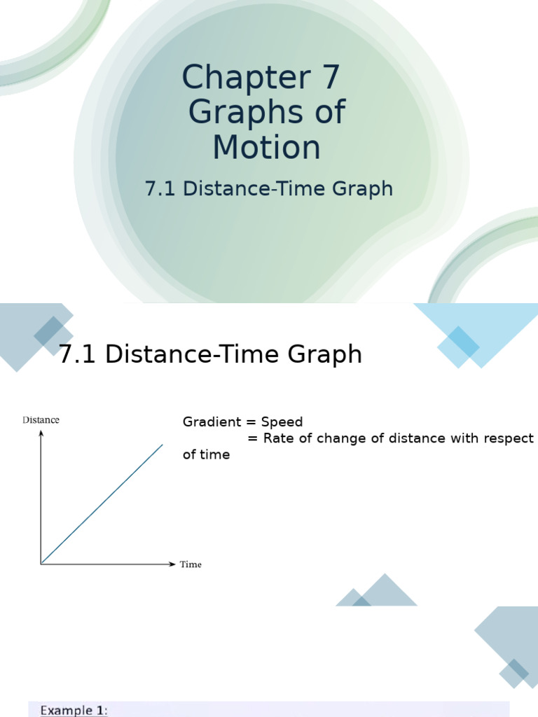 7.1 Distance Time Graph | PDF