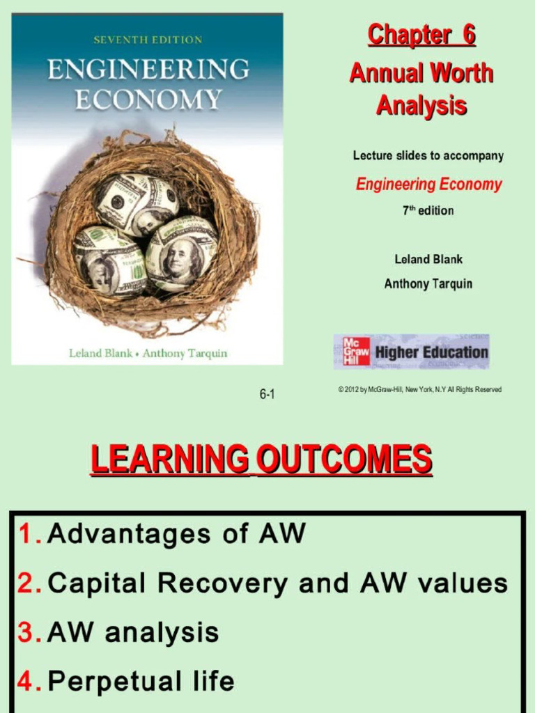 Chapter 6 Annual Worth Analysis | PDF