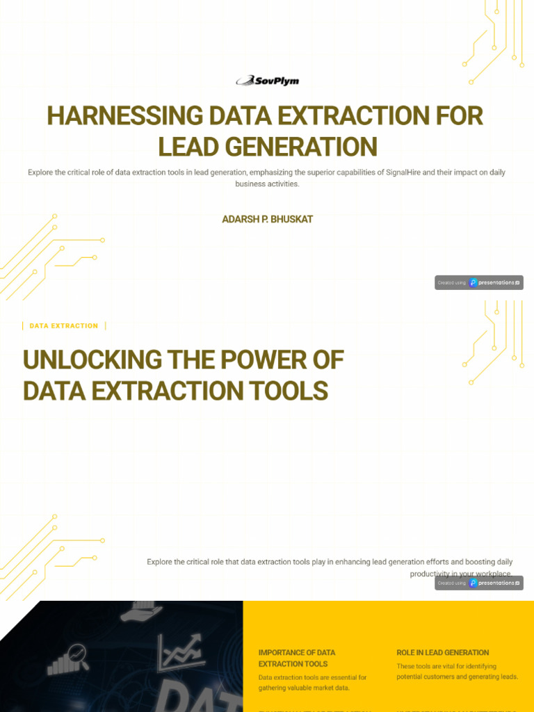Data Extraction Tools For Lead Generation Presentation | PDF