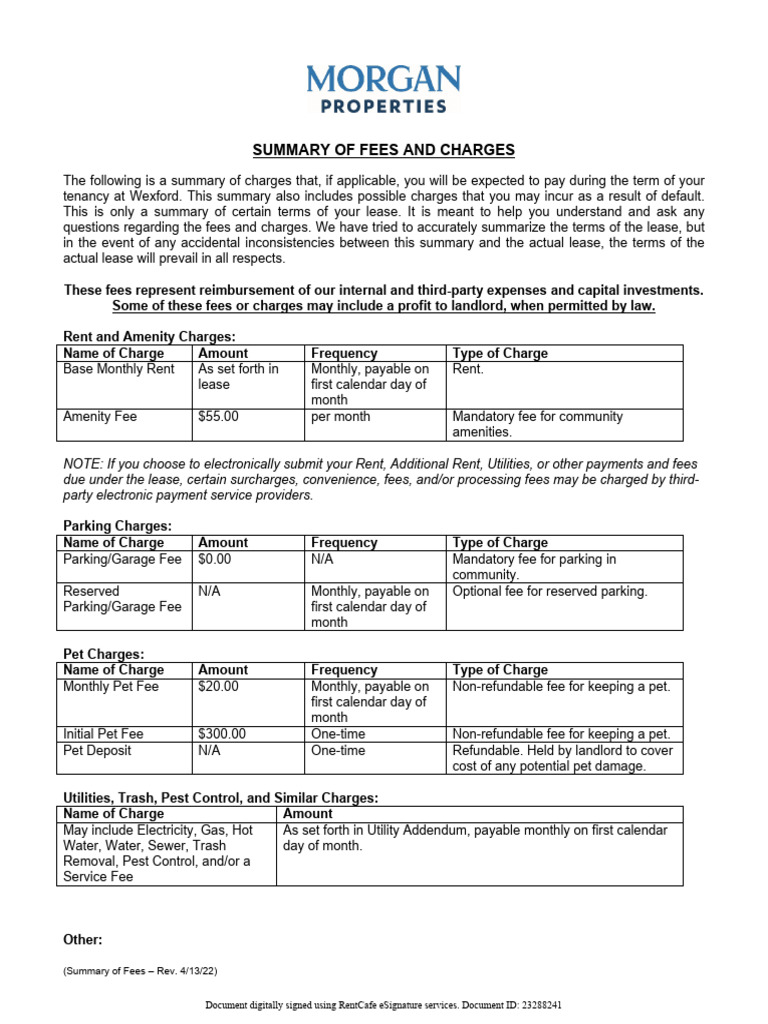 RENTCafe LeaseAgreement Executed | PDF | Lease | Leasehold Estate
