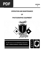 US Army Photography Course SS0522-0 - Operation and Maintenance of Photographic Equipment