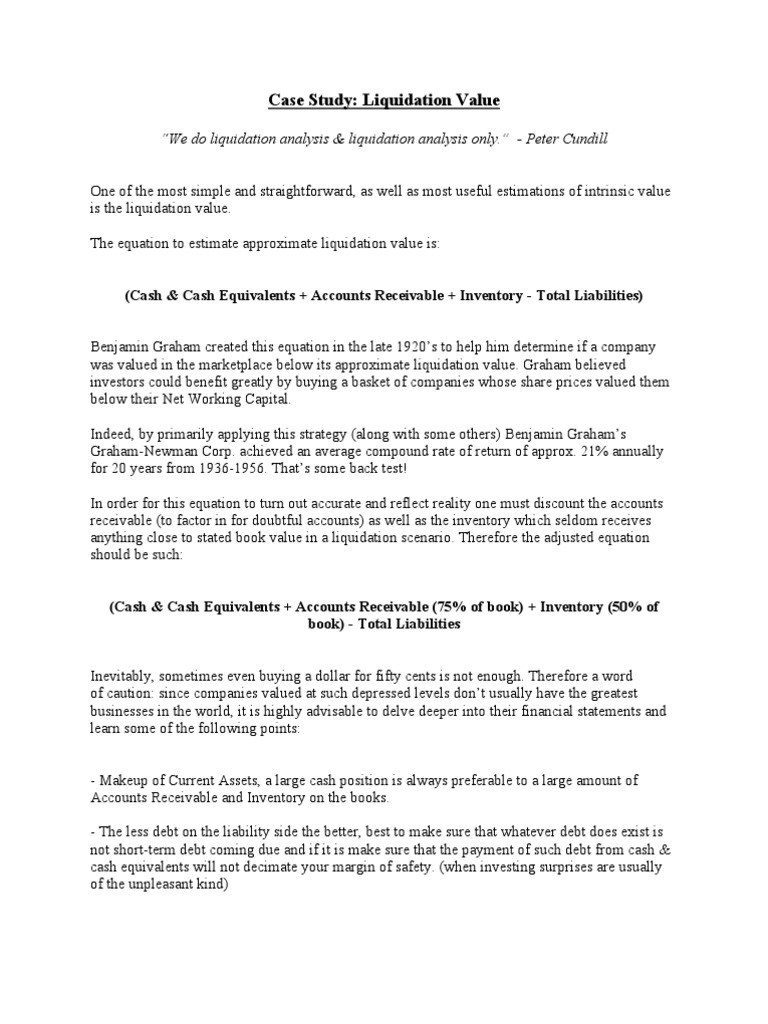 Value Investing Insights | PDF | Investing | Financial Markets