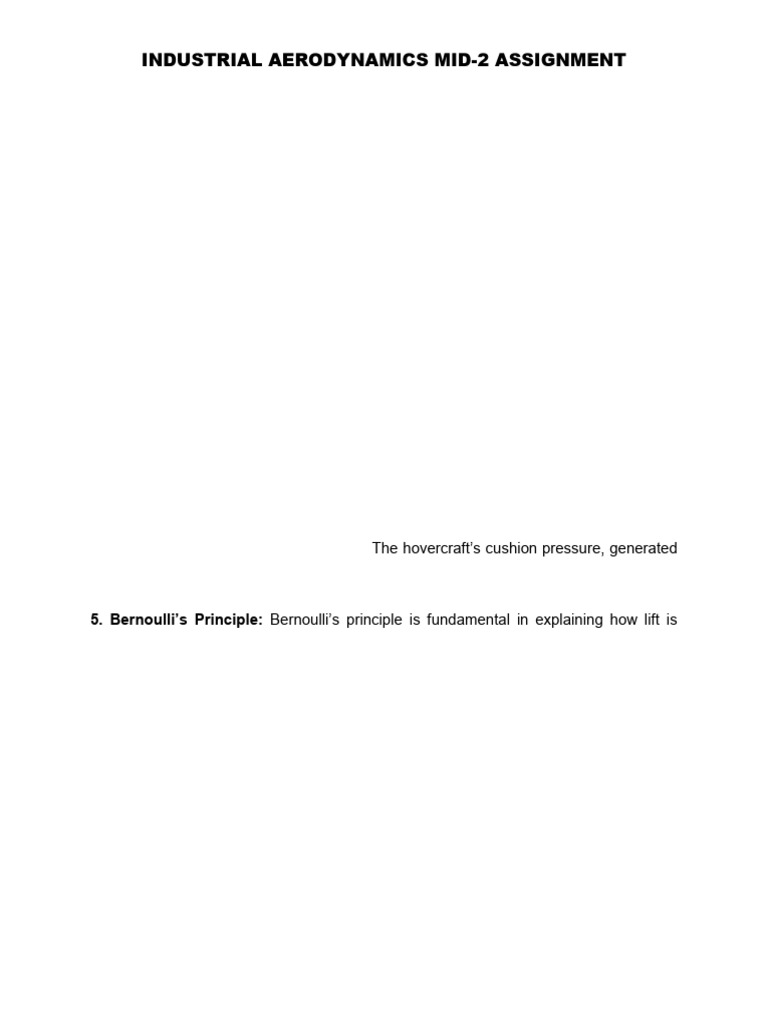 Industrial Aerodynamics Assignment Pdf Drag Physics Lift Force