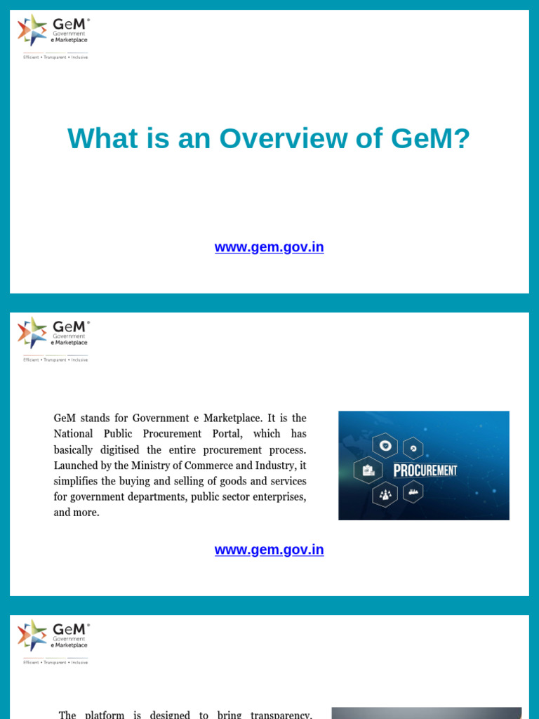 Overview of Government e Marketplace | PDF