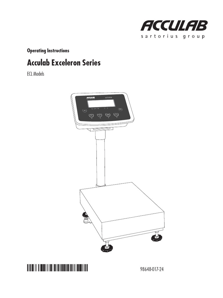 Acculab Exceleron Scale Operating Guide | PDF | Electrical Engineering ...